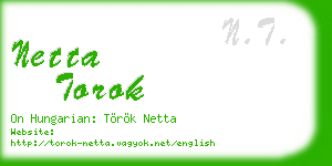 netta torok business card